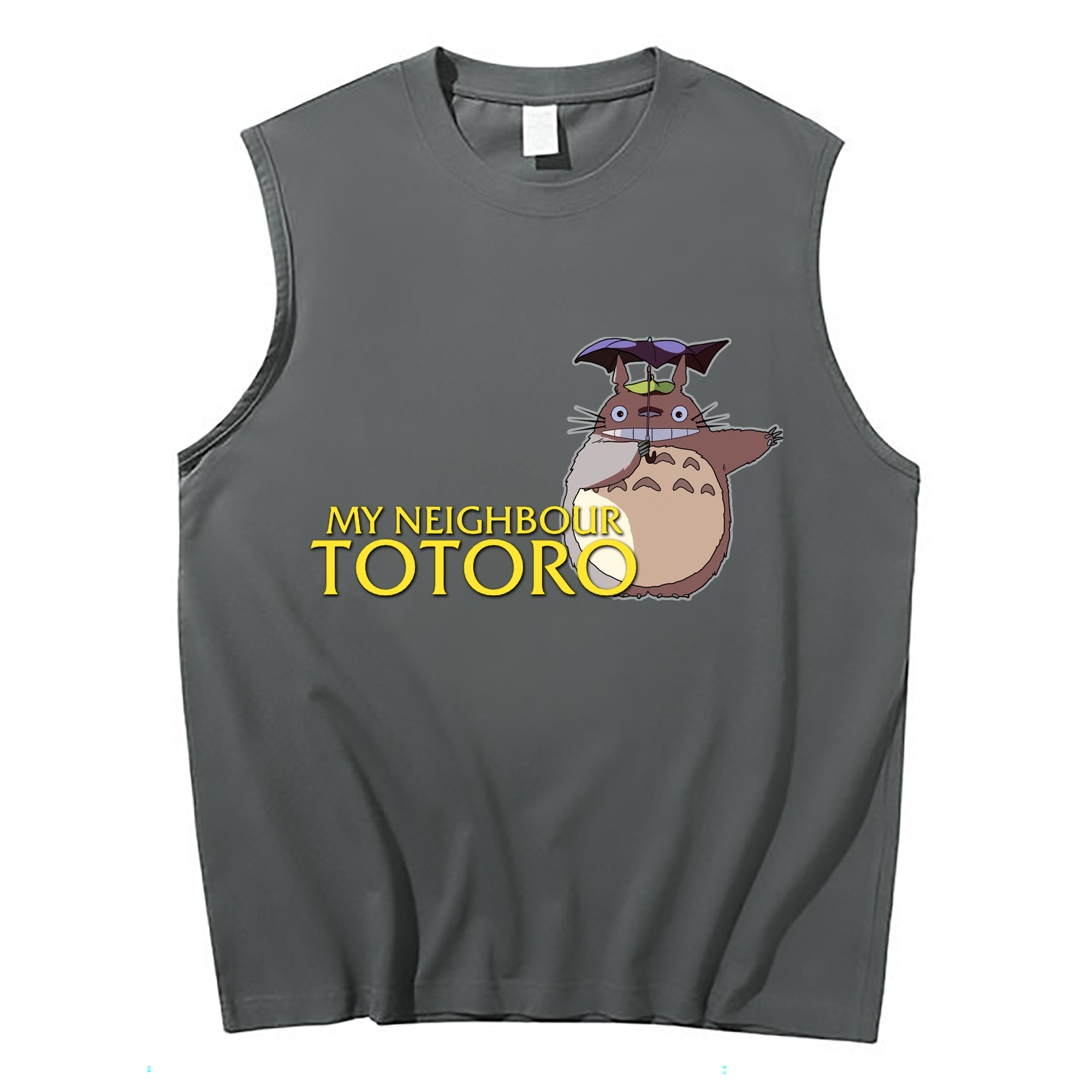 （画像用） となりのトトロ 草壁メイ 草壁サツキ My Neighbor Totoro Satsuki Kusakabe Mei Kusakabe コットン100％タンクトップ（フロントプリント）